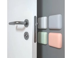 Siliconen Deurstopper - Deurbeschermer - Muurbescherming - Deurklink - Stoot rubber - Zelfklevend - Set van 2 - Wit