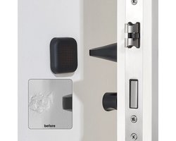 Siliconen Deurstopper - Deurbeschermer - Muurbescherming - Deurklink - Stoot rubber - Zelfklevend - Set van 2 - Zwart