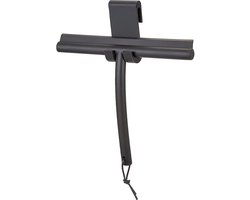 Siliconen douchewisser - 235 cm - Zwart - Voor glas, tegels, spiegels, ramen en autoruiten met houder van siliconen antislip trekker