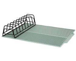 Siliconen Druipmat met Afdruiprek – Antislip Vaatdroogmat Groen – 43,5 x 33 x 8,5 cm