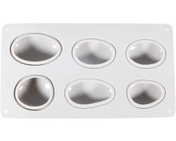 Siliconen Gietvorm voor Creatief Beton en Zeep - 6 Verschillende Stenen Vormen (14,5 x 26 cm)