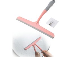 Siliconen glaswisser met duurzaam rubber en ergonomische handgreep voor perfecte reiniging van spiegels, tegels en douchecabines