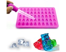 Siliconen Gummy Bear Mal – Chocoladevorm – Gelatine vorm – Snoep Maker – Ijsvormpjes – Gelei mal - Roze