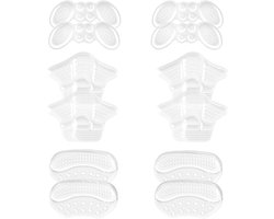 Siliconen hielkussentjes voor schoenen, antislip hakken, comfortabele gelinzetstukken voor dames, heren en kinderen, ideaal voor sneakers en hoge hakken, 6 stuks