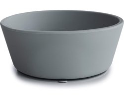 Siliconen kom met antislip zuignap, voer- en ontweningsschaal voor baby's en peuters, BPA-vrij, vaatwasmachinebestendig, veilige, hoogwaardige en duurzame eerste uitrusting, steen