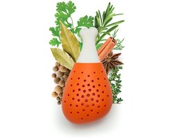 Siliconen Kruidenbuiltje - Kippendrumstick Design - Handig Kruidenfilter voor Soepen en Stoofschotels-14 x 7 x 5 cm