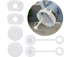 Siliconen Lekvrije Stopper Set van 3 – Compatibel met Stanley Cup – Rietjes Pluggen, Tips en Deksels voor Reizen - Wit