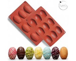 Siliconen madeleine bakvorm - 9 holtes - Chocolade - Cakejes - Koekjes - Zeepjes - Epoxy