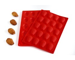 Siliconen Madeleine Bakvorm - Antikleef - 20 Mini Madeleines - Bakvorm - Plooibaar - Madeleine - Siliconen - Energiezuinig - Herbruikbaar - Bakken