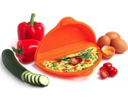 Siliconen magnetron omelette‑vorm oranje - Yoko Design, vaatwasser‑veilig, snel & gezond koken - Omelet Maker - Omelet in magnetron