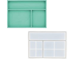 Siliconen mal 24cm x 17cm x 2cm - Compartiment cosmetica schaal