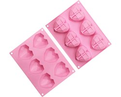 Siliconen mal harten - siliconen 3d hart Bakvorm -tiktok bakvorm -geo hart -geo heart - chocolade -diamant -cake -bakvorm hart - siliconen hart zeep -Bonbons - Mold - Bakvormen - Koken - Chefkok - Bakken - Keukenaccessoires - Cadeau - Gift