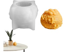Siliconen mal - Honingraat vorm - Zelf decoratie maken - Gedetailleerd ontwerp - 7.6 x 7.6 x 7.1 cm - Geel