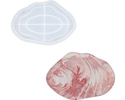 Siliconen mal - Jesmonite - 24,3cm x 17cm x 1,95cm - Ovale wolk schaal