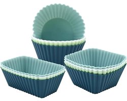 Siliconen mini-bakvorm tulbandvorm voor herbruikbare muffins cake dessert chocolade pudding gelei - 12 stuks