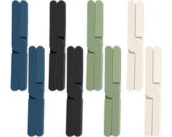 Siliconen onderzetters, 8 stuks, siliconen Placemat, Geïsoleerde placemat, opvouwbare onderzetters, onderzetters voor warme gerechten en kommen