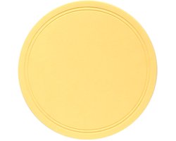 Siliconen placemat - 2-pack - Geïsoleerde waterdichte placemat - Hittebestendige antislip siliconen tafelmat voor in de keuken - Koffieonderzetter - Verdikte ronde siliconen placemat van voedingskwaliteit - 16x16x0,5 cm - Geel - 16*16*0.5cm