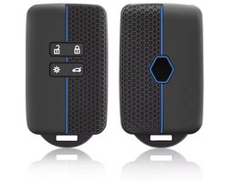 Siliconen Remote Cover Key Case key cover Zwart/Blauw voor Renault Megane Captur Zoe Espace 5 Clio Arcan Arkana Kadjar voor Dacia Duster Sport Sporty Blauw/Zwart