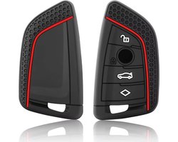 Siliconen Remote Cover Key Case key cover Zwart/Rood voor BMW X1 X3 X4 X5 X6 F15 F16 F48 G30 G38 525 540 740 1 2 3 5 7 Series Sleutel Sport Sporty Rood Rood/Zwart
