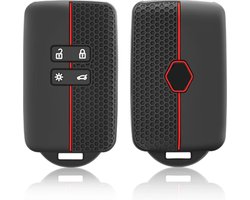 Siliconen Remote Cover Key Case key cover Zwart/Rood voor Renault Megane Captur Zoe Espace 5 Clio Arcan Arkana Kadjar voor Dacia Duster Sport Sporty Rood Rood/Zwart
