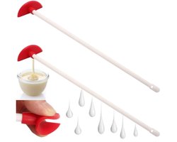 Siliconen schraper - Keukenschraper - Keukenreinigingsgereedschap - Potten schraper - Rood