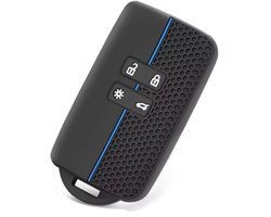 Siliconen Sleutelcover - Sleutelhoesje Geschikt voor Renault Clio / Laguna / Koleos / Megane / Fluence / Zoe / Scenic / Captur - Key Cover Autosleutel - Blauw en Zwart - Auto Accessoires