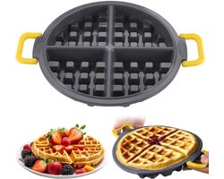 Siliconen wafelvorm - BPA-vrije muffinvormen - Taartvorm - Bakvorm voor wafelijzer, Chocolade, knutselwerk - Snoep - Huishoudelijk gebruik - Oven - Muffin - Cakevorm - Bakbenodigdheden - Grijs