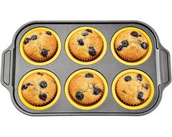 Siliconen Wafelvorm - Donut Vorm - Bakken en Koken - Gemakkelijk Losmaken - 20 x 4 x 4 cm - Geel