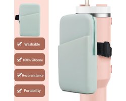 Siliconen waterfles tas voor Stanleys Cup, waterdichte waterfles Caddy, waterfles tas compatibel met Stanley Quencher Adventure Tumblers & IceFlow 20/30oz