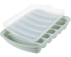 Siliconen Worstvorm voor Handgemaakte Baby Worstjes - Antiaanbaklaag - Groen - Broodbakvorm - Mallen - Handvormen