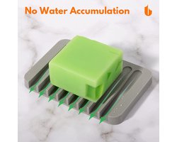 Siliconen Zeep Bakje - Zeep Mat - Zeephouder - Badkamer Accessoires - Grijs