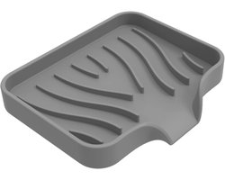 Siliconen zeepbakje met afvoer - Antislip badkamer en keuken opbergaccessoire
