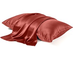Silkmood Luxe Zijde Kussensloop – 100% Premium Pure Moerbeizijde van de Hoogste Kwaliteit 6A, 22 Momme,, 50x75cm, orange rust