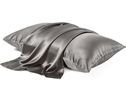 Silkmood Luxe Zijde Kussensloop – 100% Premium Pure Moerbeizijde van de Hoogste Kwaliteit 6A, 22 Momme,, 60x70cm, Sonic grijs
