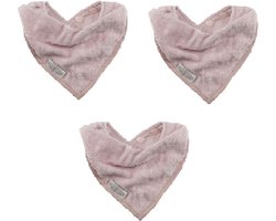 Silly Billyz Towel Bandana Bibs Antique Pink 3 Stuks