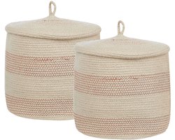 SILOPI - Mand set van 2 - Lichtbeige - Katoen