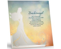 Silver Silhouette tekst spiegel Beschermengel