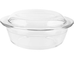 Silvercrest Glazen Ovenschaal met deksel - 2.3 Liter - Gemaakt van hoogwaardig en robuust borosilicaatglas - L 23,1 x B 26,5 x H 11 cm