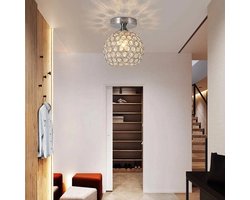 Silveren Moderne Kristallen Plafondlamp LED Rond Kristallen Kroonluchter - Gangpad Lamp