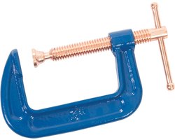 Silverline G-klem - gietijzeren frame - 75 mm - roestbestendig - T-handvat