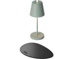 Silwy x Sompex | Tafellamp MONACO | Olijf groen | oplaadbare tafellamp | Magnetisch | Ideaal voor camping of boot