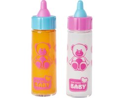 Simba - New Born Baby - 2 Magische baby flesjes - jus en melk - 12 cm - vanaf 3 jaar