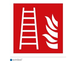 Simbol - Stickers Brandladder - Ladder - (F003) - Duurzame Kwaliteit - Formaat 15 x 15 cm.