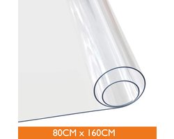 Simple Fix - Tafelzeil - Tafelbeschermer - Tafelzeil Transparant - Tafelkleed Plastic - 80cm x 160cm - 2mm dikte