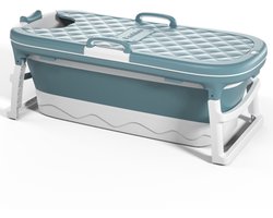 Simple Fix XL Opvouwbaar Bad 157 cm - Zitbad ook geschikt als IJsbad - Ligbad voor Volwassenen & Kinderen - Inklapbaar - Capaciteit 270L - Extra lang - Blauw