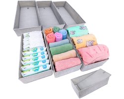 SIMPLE JOY® HEMNES DOUBLE FileFolding Box voor IKEA Hemnes dubbele ladekast; HET ORIGINEEL; perfecte pasvorm; stevige basis; lade-organisatiesysteem; luierverschoonspullen, kinderkleding, sokken; set van 6