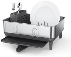 Simplehuman - Afdruiprek Compact met Stalen Frame - Zilver - Roestvast Staal