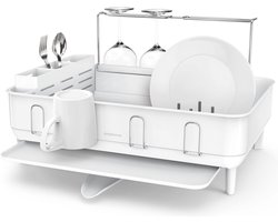 Simplehuman - Afdruiprek Luxe - Wit - Roestvast Staal