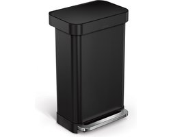 Simplehuman - Prullenbak Liner Pocket 45 liter - Zwart - Roestvast Staal