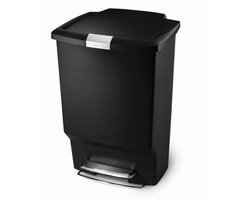 Simplehuman Rectangular Prullenbak - Plastic - 45 l - Zwart